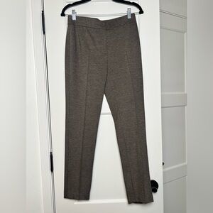 Akris Punto Front Seam Brown Slim Leg Trousers (4)